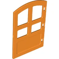 Duplo Door 1 x 4 x 4 with Four Panes, Different Size and Curved Top