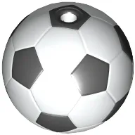 Sports Soccer Ball with Black Pentagons Print