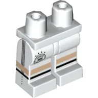 Hips and White Legs with DFB Logo with 4 Stars, Light Nougat and Black Stripes, Lines on Sides Print