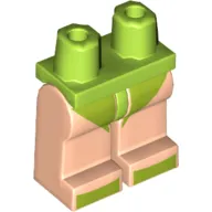 Hips and Light Nougat Legs with Short Swimsuit and Lime Shoes Print