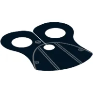 Neckwear Cape, Pauldron with 4 Thin Gray Stripes Print