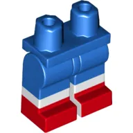 Hips with Blue Legs and White Boots Pattern with Red Shoes Print