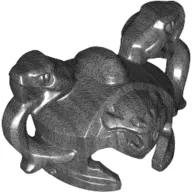 Helmet with Cheek Protection and 2 Snakes with Fangs (Ninjago)