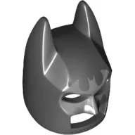 Mask, Batman Cowl, Silver Bat Logo Around Eyes Print