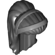 Hair Long with Shiny Silver Headbands and Half-Ponytail