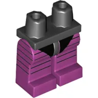 Hips and Magenta Legs with Black Swimsuit and Black Stripes Print