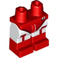 Hips with White Legs and Red Boots Pattern with Leotard, White Tights with Red Corners Print (Calendar Man)