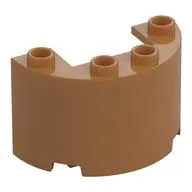Cylinder Half 2 x 4 x 2 with 1 x 2 Cutout