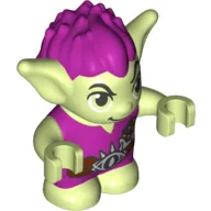 Goblin - Magenta Hair and Tunic - Brown Belt with Pouch and Candy Bar (Roblin) Print