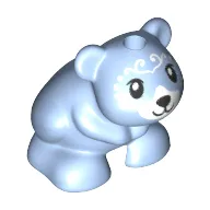 Animal, Hamster / Bear with Black Eyes - Black Nose and Mouth in White Muzzle - White Face Decorations Print (Lil' Blu)