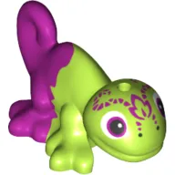 Animal, Chameleon with Magenta Eyes and Magenta Tail Print