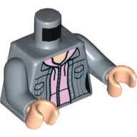 Torso Jacket Open over Lavender Sweater Print (Hermione Granger), Sand Blue Arms, Light Nougat Hands