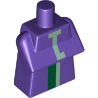 Torso Special, Long with Folded Arms with Green and Sand Green Stripes Print