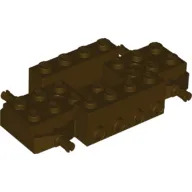 Vehicle Base 4 x 8 x 1 1/3 with Wheel Pins, 4 studs on each side, 2 x 2 Recessed Center and Hole