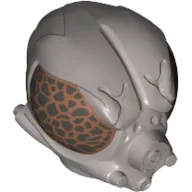 Minifig Head Special, Protocol Droid with Large Speckled Eyes and Breathing Mask Print (4-LOM)