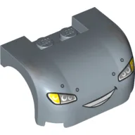 Vehicle Body, Wheel Arch / Mudguard 3 x 4 x 1 2/3 Curved with Front with Headlights, Smile and 'Rust-eze' Print (10742-1)