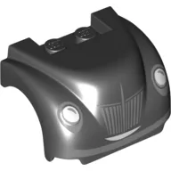 Vehicle Body, Wheel Arch / Mudguard 3 x 4 x 2 with Flat Top, Steep Front and Curved Fenders with Headlights, Grille, Curved Bumper and Grill Print