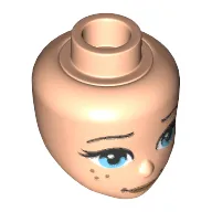 Minidoll Head, Medium Azure Eyes, Freckles, and Slightly Crooked Smile Print