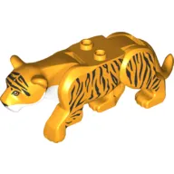 Animal, Big Cat, Tiger with 2 Studs, Black Stripes Print