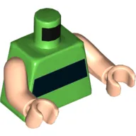 Torso Horizontal Black Stripe Print (Powerpuff Girls), Light Arms and Hands