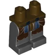 Hips and Black Legs with Pleats and Blue Sash Print