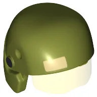 Helmet with Visor Resistance Trooper, Trans-Yellow Visor, Tan Rectangle and Black Circles Print