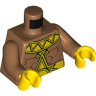Torso Muscles, El Dorado Gold Collar and Belt Print, Medium Nougat Arms, Yellow Hands