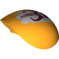 Large Figure Shoulder Cover, Armor, Round, Smooth with Dark Red Mandalorian Insignia Print (Boba Fett)