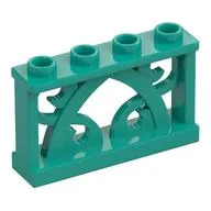 Fence Ornamented 1 x 4 x 2 with 4 Studs