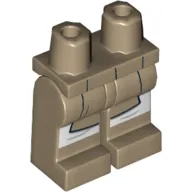 Hips and Dark Tan Legs with Jedi Robe and White Leggings Print