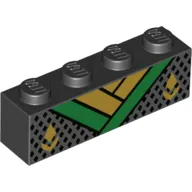 Brick 1 x 4 with Ninja Robe Neck Print (Lloyd)
