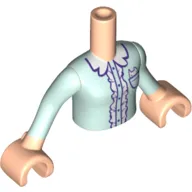 Minidoll Torso Girl with Light Aqua Top and Light Nougat Arms
