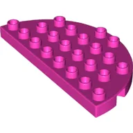 Duplo Plate Round 4 x 8 Semi-Circle