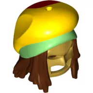 Hair and Hat, Mask Batman Cowl, Reggae print