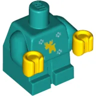 Baby / Toddler Body with Fixed Arms and Yellow Hands with Christmas Sweater print