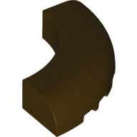 Brick Round Corner 5 x 5 x 1 Curved, Bottom Cut Outs, No Studs, 7 Bottom Tubes