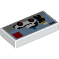 Tile 1 x 2 with Classic Policeman Car Set Box print