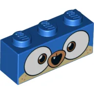 Brick 1 x 3 with Puppycorn, Big Smile Print