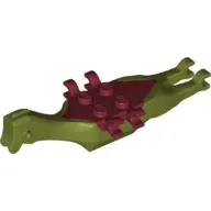 Animal Body Part, Dinosaur, Pteranodon Body, 4 Studs, 6 Clips with Dark Red Top