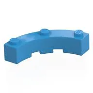 Brick Round Corner 4 x 4 Macaroni Wide with 3 Studs