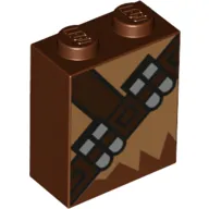 Brick 1 x 2 x 2 with Chewbacca Cross Bow Ammo Belt print