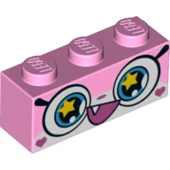 Brick 1 x 3 with Unikitty, Open Mouth, Stars in Eyes Print