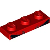 Plate 1 x 3 with Thick Black Eyebrows, Angry print