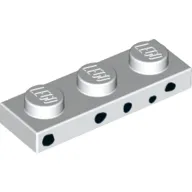 Plate 1 x 3 with Black Dots print