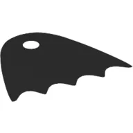 Neckwear Cape, Short, Scalloped 4 Points, One Top Hole [Spongy Stretchable Fabric]