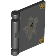 Book Cover with Gold Corner Covers and Large Tear Print