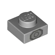 Plate 1 x 1 with Dark Grey Hexagon Print