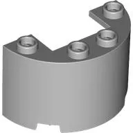 Cylinder Half 2 x 4 x 2 with 1 x 2 Cutout