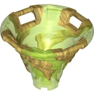 Cone Reverse with 4 Handles, Spinner, with Marbled Pearl Gold Pattern