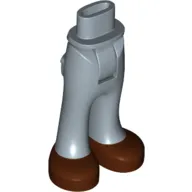 Minidoll Hips and Trousers with Back Pockets and Reddish Brown Shoes Print